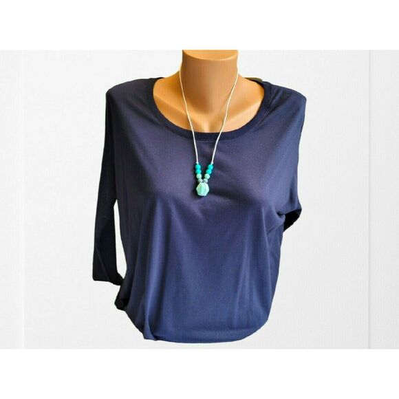 Blue/green Silicone Nursing Necklace/Fidget Necklace - Picture 2 of 5